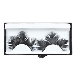 Black Feathery Lashes for Party and Salon Studio Makeup