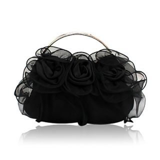 Silk Shell With Flower Evening Handbags/ Clutches/ Top Handle Bags More Colors Available