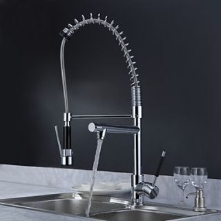 Sprinkle by Lightinthebox   Solid Brass Spring Kitchen Faucet with Two Spouts (Chrome Finish)