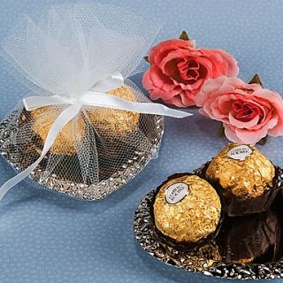 Heart Shaped Metal Favor Tray (Set of 12)