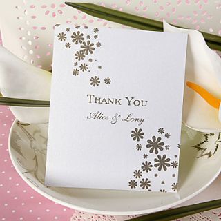 Thank You Card   Cute Floret (Set of 50)