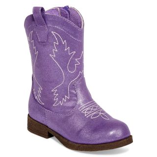 Okie Dokie Toddler Girls Sparkle Cowboy Boots, Purple, Purple, Girls