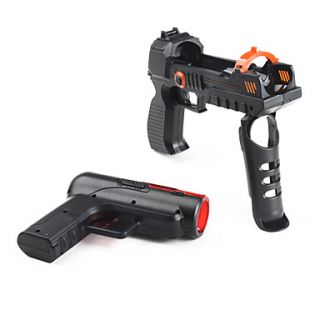2 in 1 Light Gun Pistol Adapter for PS3 Move (Black)