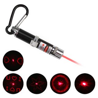 4 in 1 Red Laser LED Keychain   Silver