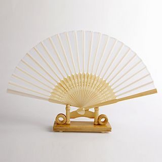 White Bamboo Hand Fan (set of 4)