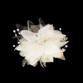 Beautiful Satin/Imitation Pearl Wedding Flowers/Headpiece