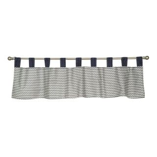 Trend Lab Perfectly Preppy Tab Top Valance, Green/Blue/Gray