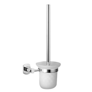Chrome Finish Solid Brass Bathroom Accessories Toilet Brush with Holder