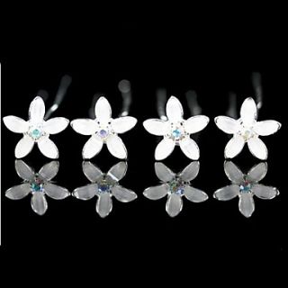 4 Pieces Gorgeous Rhinestones Wedding Bridal Pins/ Flowers More Colors Available