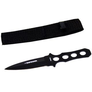 Defender 7 Inch Black Stainless Steel Throwing Knife (Black Blade materials Stainless steel Handle materials Stainless steel Blade length 3 inches Handle length 4 inches Weight 0.8 ouncesDimensions 10 inches high x 8 inches wide x 4 inches deep Befo