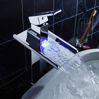 Sprinkle by Lightinthebox   Color Changing LED Waterfall Bathroom Sink Faucet (Tall)