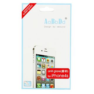 Anti glare Screen Guard Protector with Cleaning Cloth for iPhone 4S