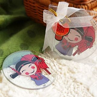 Asia Traditions Round Wedding Coasters (Set of 2)