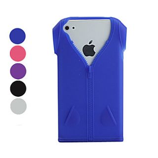 Protective Clothes Pattern Soft TPU Case for iPhone 4 / 4S