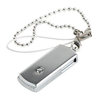 1GB Mini Swivel Keychain Style USB Flash Drive (Silver)