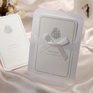 Formal Floral Print Folded Wedding Invitation (Set of 50)