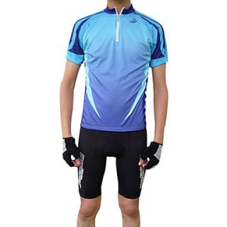 Jaggad   Mens Short Sleeve Cycling Jersey (Blue/Green)