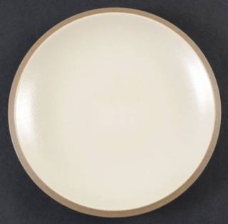 Dansk Santiago White (Beige Body, Tan Edge) Salad Plate, Fine China Dinnerware  