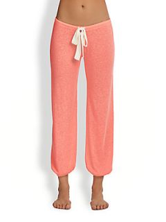 Eberjey Heather Drawstring Pants   Melon Glow