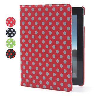 Protective Rotatable Dots Style PU Leather Case and Stand for iPad 2 (Assorted Colors)