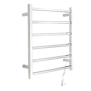 60W Wall Mount Stainless Steel Polished Finish Circular Tube Towel Warmmer Drying Rack