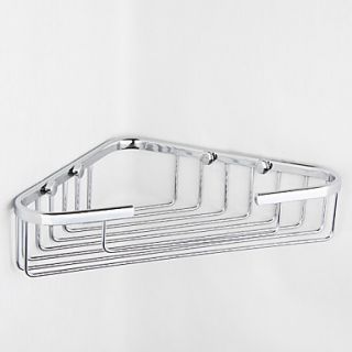 Contemporary Chrome Triangle Single Layer Wall mounted Soap Basket Install Assembly included