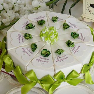 Touch Of Green Cake Favor Box (Set of 10)