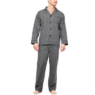 Hanes Pajama Set, Black, Mens