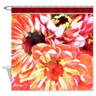  Giant Orange Zinnias.png Shower Curtain  Use code FREECART at Checkout