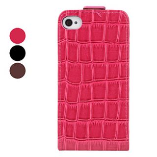 Crocodile Skin Flip On Style Full Body Case for iPhone 4 and 4S (Assorted Colors)