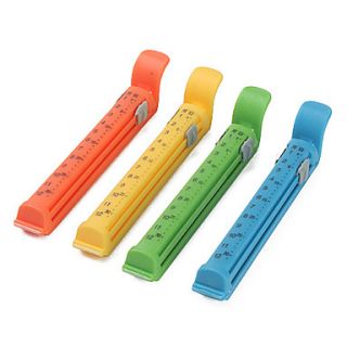 12cm Colorful Food Vacuum Seal Clips with Data Mark (4 Pack)