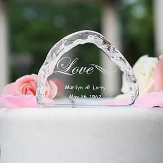 Crystal Cake Topper   Love