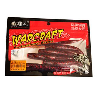 Soft Bait Fast Sinking Rubber Fishing Lure 6Pieces(Color Assorted)
