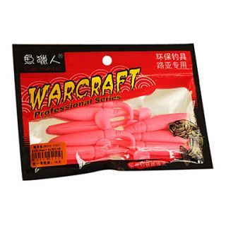 Soft Bait Slow Sinking Rubber Fishing Lure 6Pieces(Color Assorted)