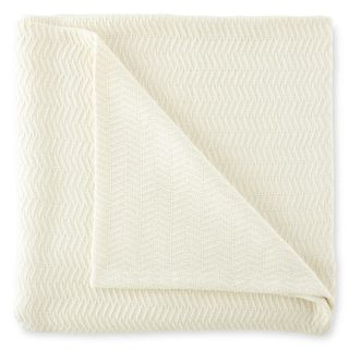 ROYAL VELVET Egyptian Cotton Blanket, Ivory