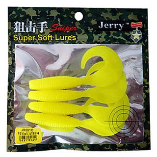 Soft Bait Curved Tail Worm 95MM 5.7G Plastic Fishing Lure Packs (4 pcs)
