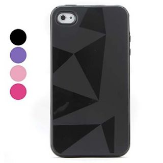 Simple Style Triangle Pattern Soft Case for iPhone 4 and 4S