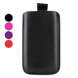 Protective PU Leather Pouch Case for iPhone 4 and 4S (Assorted Colors)
