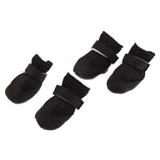 Breathable Mesh Style Velcro Boots for Dogs (XS XL, Black)