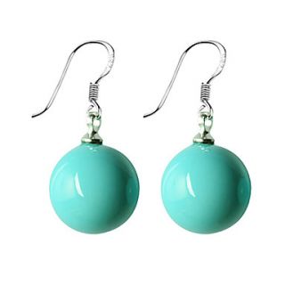 Exquisite Turquoise Round Earrings