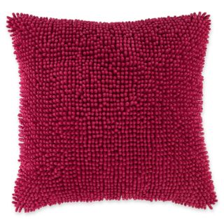home Noodle Shag Decorative Pillow, Rose