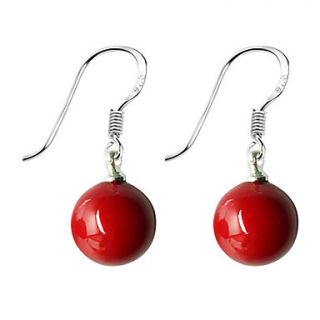10mm Red Precious Stone Earring