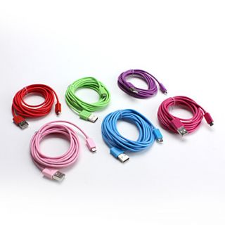 USB Sync and Charge Cable for Samsung Galaxy S3 I9300, I9100 Others (Assorted Colors, 300cm Length)