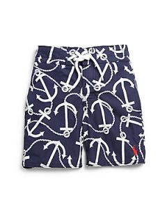 Ralph Lauren Toddlers & Little Boys Sanibel Anchor Swim Trunks   Navy