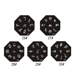 Peony Style Nail Art Stamping Image Template Plate