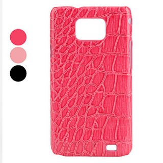 Crocodile Skin Pattern Protective Back Case for Samsung i9100 (Assorted Colors)