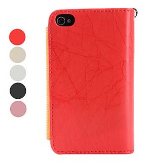 Megnet Pocket Style PU Leather Protective Case for iPhone 4 and 4S (Assorted Colors)