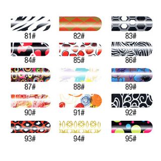 16 PCS Nail Foil Art Frank Girl Full Cover Stickers Manicure