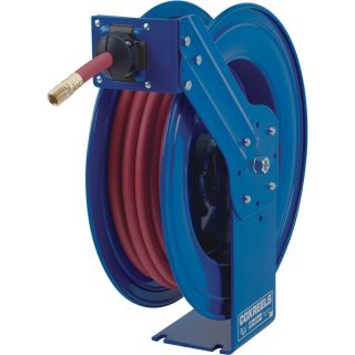 Coxreels Air Hose Reel With Hose   1/2 Inch x 50ft. Hose, Max. 300 PSI