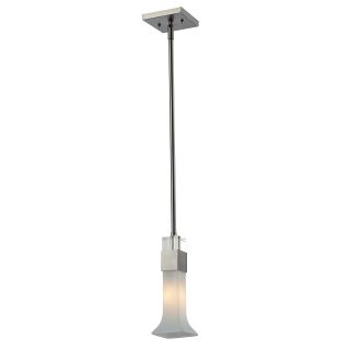 Lotus 1 light Brushed Nickel Mini Pendant